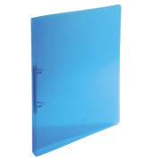Ringbuch Kristall ohne 54182E, A4 2 Ringe 15mm Ring-Ø Polypropylen blau-transparent