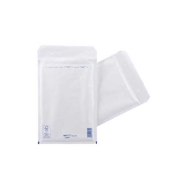 4009445013718 - Luftpolstertaschen AROFOL Gr6 F 2FVAF000106 Classic W6 F 2FVAF000106 innen 220x340mm haftklebend + Lochung für Klammer weiß 100 Stück