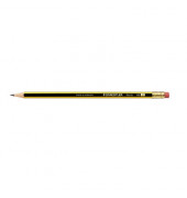 Bleistift-Set Noris 122, 122-HB, H&auml;rte HB, 2mm, schwarz/gelb, mit Radiergummi