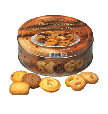 Dänische Cookies Butter- und Schokoladen-Kekse
