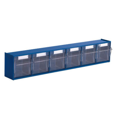 Klappkasten MultiStore 6 Fächer à 80x67x69mm (BxTxH) enzianblau