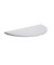 Tischplatte 25-PLAT-80DRPG grau halbrund 80x40 cm (BxT)