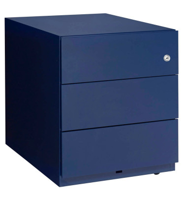 Rollcontainer NWA59M7SSS839 Note, oxfordblau, 3 Schubladen, Metall, abschlie&szlig;bar