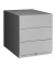 Rollcontainer Note NWA59M7SSS355 Metall silber, 3 normale Schubladen, abschließbar
