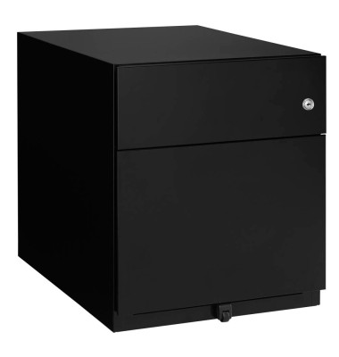 Rollcontainer NWA59M7SF833 Note, schwarz, 2 Schubladen, Metall, abschlie&szlig;bar