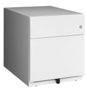 Rollcontainer NWA59M7SF645 Note, lichtgrau, 2 Schubladen, Metall, abschlie&szlig;bar