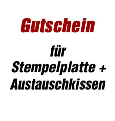 Gutschein für Stempelsatz + Austauschkissen für Stempel printy 4913 mit Logo