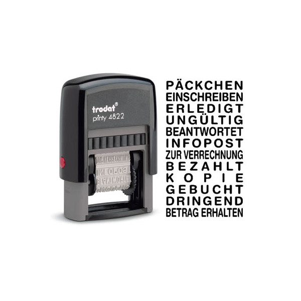 0092399739784 - Textstempel printy 4822 mit 12 Texten Kunststoff schwarz 0092399739784 Trodat 0092399739784 - Textstempel printy 4822 mit 12 Texten Kunststoff schwarz 0092399739784 Trodat