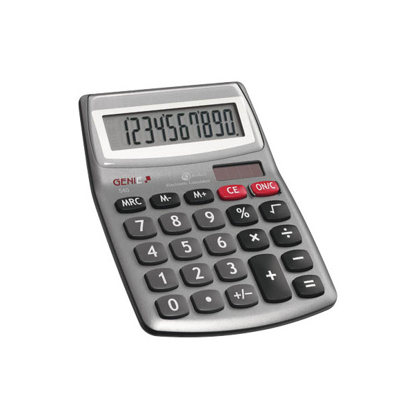 4015468102728 - Tischrechner 540 Maße 140 x 30 x 105 mm (b x h x t) Art der Hilfsenergie Solar-Energie Bat - Genie