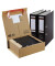 Ordnerversandkartons CP067.06.010 braun, f&uuml;r 1-2 Ordner, innen 330x290x120mm, Wellpappe 1-wellig