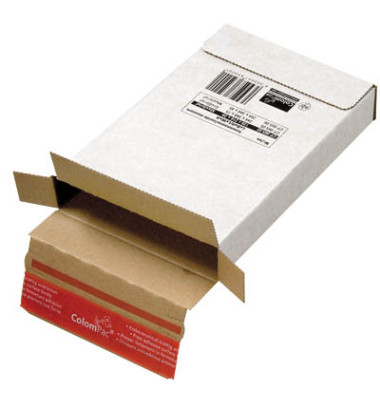 Versandkarton Kurierpaket CP065.52.020 weiß, bis DIN A5, innen 216x139x29mm, Wellpappe 1-wellig