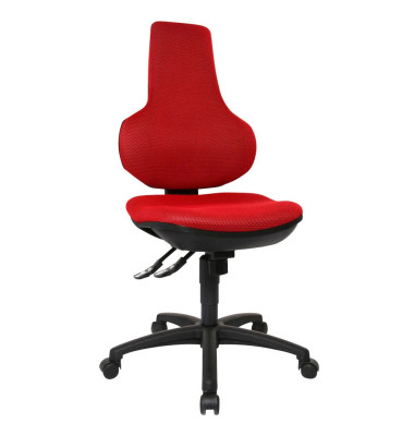 Bürodrehstuhl Ergo Point SY ohne Armlehnen rot