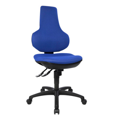 Bürodrehstuhl Ergo Point SY ohne Armlehnen blau