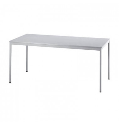 Konferenztisch ohne VVS16/5, 72cm (H), 160x80cm (BxT), 6 Personen, rechteckig, lichtgrau / lichtgrau