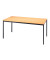 Konferenztisch ohne VVS16/6, 72cm (H), 160x80cm (BxT), 6 Personen, rechteckig, buche / schwarz