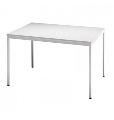 Konferenztisch ohne VVS12/5, 72cm (H), 120x80cm (BxT), 4 Personen, rechteckig, lichtgrau / lichtgrau