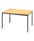 Konferenztisch ohne VVS12/6, 72cm (H), 120x80cm (BxT), 4 Personen, rechteckig, buche / schwarz