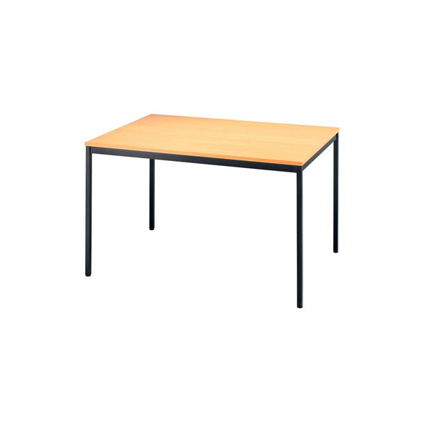 Hammerbacher Konferenztisch VVS, 72cm (H), 120x80cm (BxT), 4 Personen, rechteckig, buche / schwarz 4032062005910 Hammerbacher