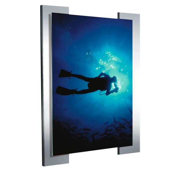 4044917418882 - Plakat-Plakattasche Look 43652714 silber transparent A3 2 aluminium farbenen Trägerleisten 4044917418882 Kerkmann