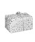 Geschenkpapier Diadem silber 17660, Sterne, 50cm x 20m, silber/weiß