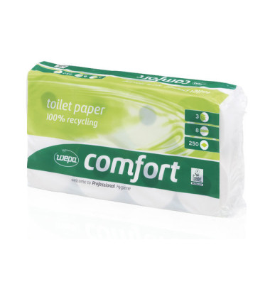 Toilettenpapier 037068 Comfort 100% recycling 3-lagig