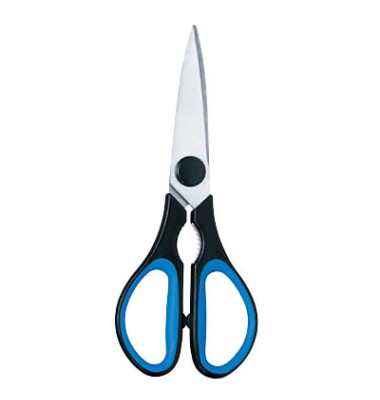Haushaltsschere Soft-Cut, Edelstahl, rostfrei, 21,5cm, schwarz-blau