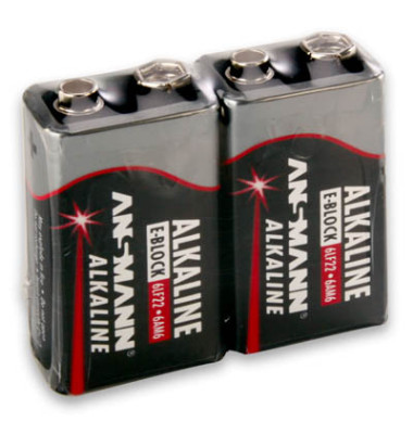 Batterie Red Alkaline, 9V-Block / E-Block / 6LR61, 9 Volt