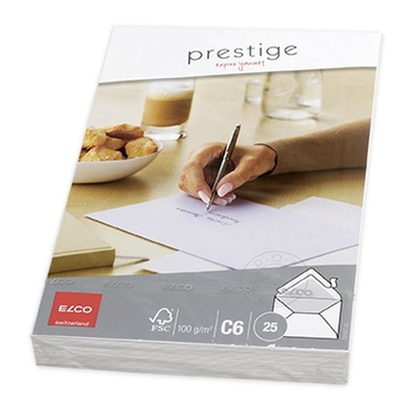 7610425256802 - Briefumschlag Prestige 7312712 C6 ohne Fenster haftklebend 100g weiß 7610425256802 25 Stück
