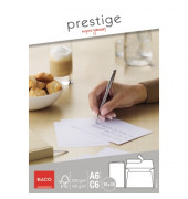 Briefumschlag Elco Prestige 89301.10 A6 (148x105mm)/ C6 (162x125mm) haftklebend 200g satiniert weiß