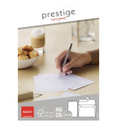 Blanko-Grußkarten Elco Prestige 89301.10 200g satiniert weiß Papier