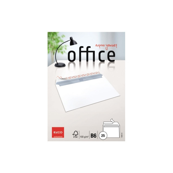 7610425459302 - Versandtaschen Office 7449212 B6 ohne Fenster haftklebend lange Seite offen 100g weiß 7610425459302 25 Stück