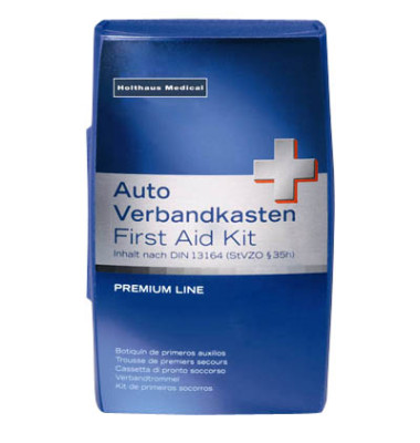 KFZ-Verbandkasten Premium blau gefüllt DIN 13164