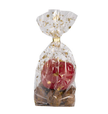 Weihnachts-Zellglasbeutel 292 145x235mm gold/transparent Weihnachts-Zellglasbeutel 292 145x235mm gold/transparent