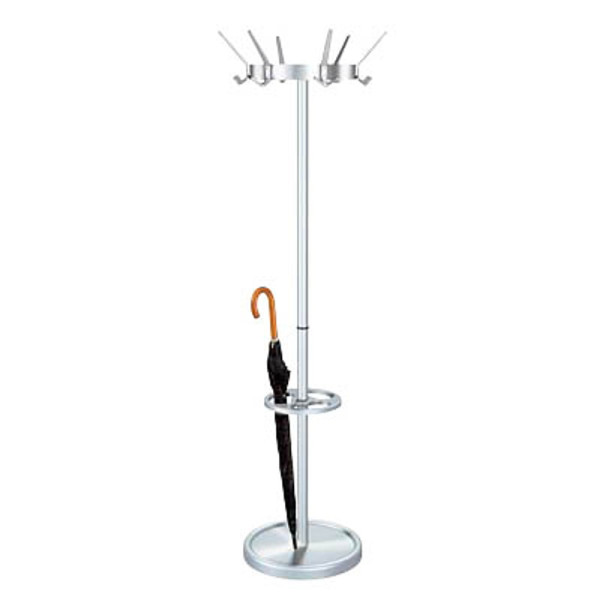 4044917388604 - Garderobenständer Public Classic 6796 mit 18 Haken mit Schirmständer Metall silber 4044917388604 Kerkmann