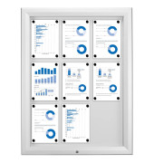 Schaukasten T SCT9XA4PH, 9xA4, silber, magnetisch