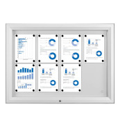 Schaukasten T SCT8XA4PH, 8xA4 (A1), silber, magnetisch