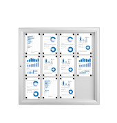 Schaukasten T SCT12XA4PH, 12xA4, silber, magnetisch