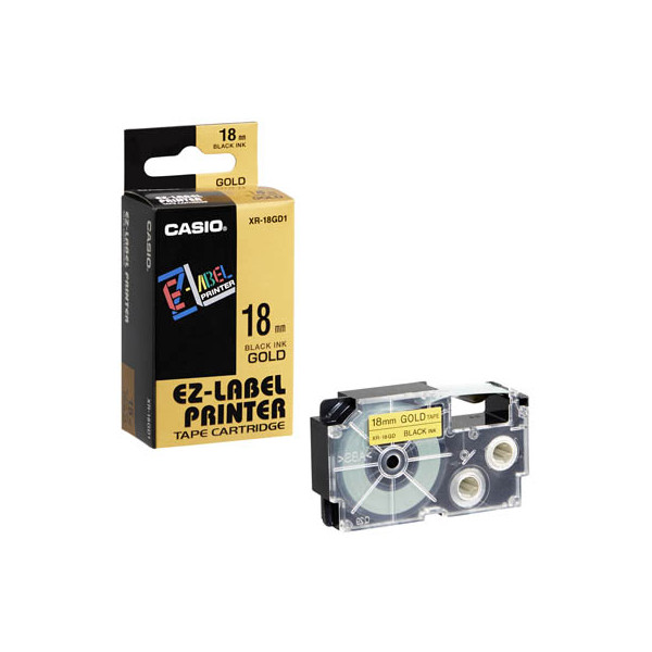 4971850117605 - Schriftband XR-18GD1 18mm x 8m schwarz gold laminiert stark selbstklebend 4971850117605 Casio