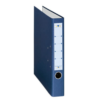 Ordner blue file 10373280, A4 50mm schmal Karton vollfarbig dunkelblau