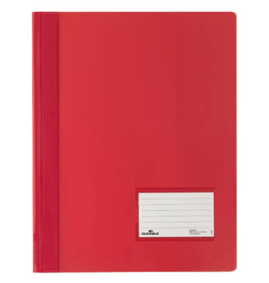 Schnellhefter DURALUX 979268003, A4 überbreit, rot, Kunststoff, Vorderdeckel opak