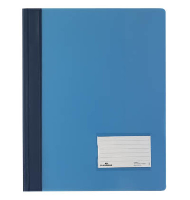 Schnellhefter DURALUX 979268006, A4 überbreit, blau, Kunststoff, Vorderdeckel opak