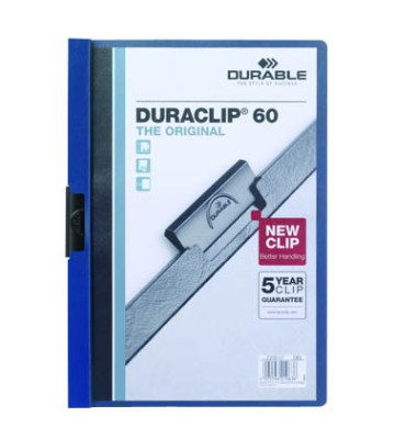 Klemmhefter DURACLIP 60 223807, A4 dunkelblau, f&uuml;r ca. 60 Blatt, Polyvinylchlorid (PVC) 80g