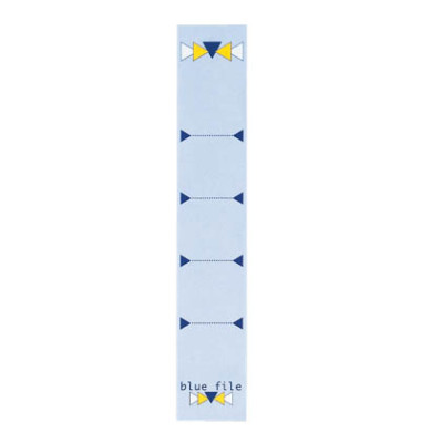 selbstklebende Rückenschilder blue file 10497428 hellblau schmal/kurz 34x192mm selbstklebend permanent 