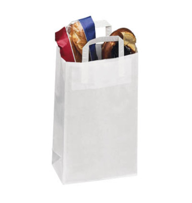 Tragetaschen Topcraft weiß aus Kraftpapier 32,0 x 14,0 x 42,0 cm (BxTxH) Tragetaschen Topcraft weiß aus Kraftpapier 32,0 x 14,0 x 42,0 cm (BxTxH)