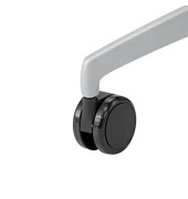 Bürostuhl-Ersatzrollen 6990-1, Stiftlänge 22mm, StiftØ 11mm, für Teppichboden, schwarz