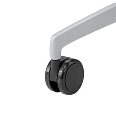 Bürostuhl-Ersatzrollen 6990, Stiftlänge 22mm, StiftØ 11mm, für Hartboden, schwarz