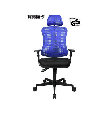 Bürostuhl Head Point SY, blau, mit Armlehnen, bis 110kg