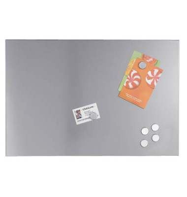Magnettafel 11120, 60x40cm, Edelstahl, silber