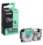 Schriftband XR-18GN1 18mm x 8m schwarz/grün laminiert stark selbstklebend