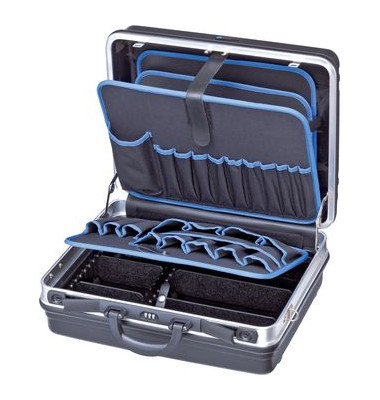 Werkzeugkoffer Basic schwarz/blau ohne Inhalt